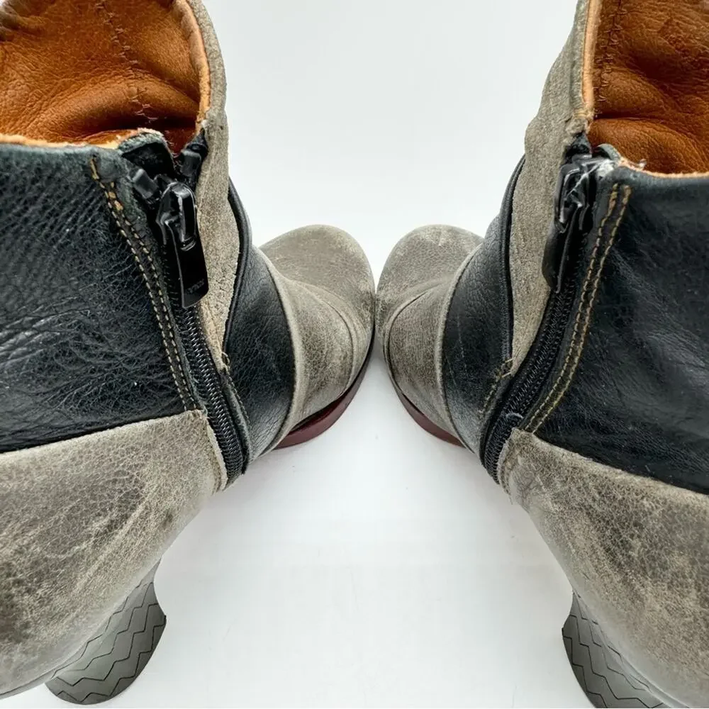 Art Company Womens Harlem 1092 Artsy Mid Heel Ankle Boot Grey/Black Size‎ 38